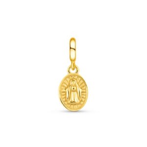 Pingente Life Religião II Medalha N.Sra. Aparecida em Prata 925 com Banho de Ouro Amarelo 18k