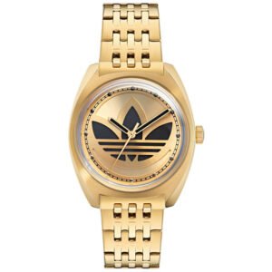 Relógio Adidas Unissex Aço Dourado Aofh23509