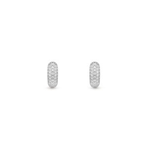 Brinco Argola Lumiere em Ouro Branco 18k com Diamantes, 7mm