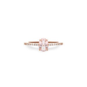 Anel Essenza em Ouro Vivara 18k com Morganita e Diamantes