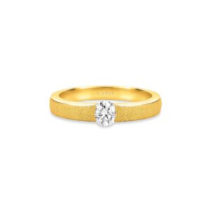 Anel Solitário Promise em Ouro Amarelo 18k com Diamante 0,35 ct