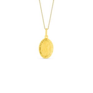 Pingente Medalha São Critovão em Ouro Amarelo 18k