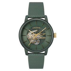 Relógio Lacoste Automatique Masculino Couro Khaki - 2011384
