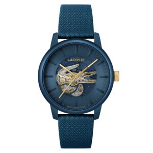 Relógio Lacoste Automatique Masculino Couro Azul - 2011385