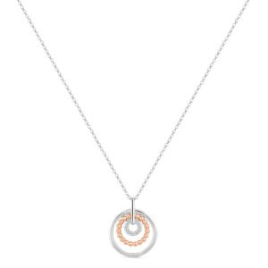 Colar Life Maxi VII em Liga Rosé com Banho de Ouro Rosé 18k e Pedras Incolores, 45cm