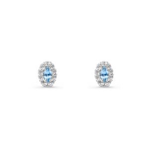 Brinco Life Blend IV em Prata 925 com Pedra Azul e Incolores