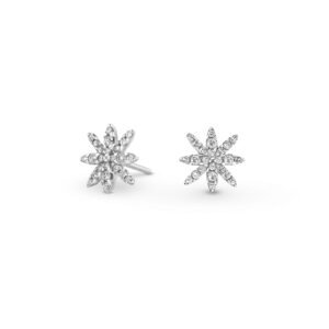 Brinco Fiori em Ouro Branco 18k com Diamantes 0,44 ct