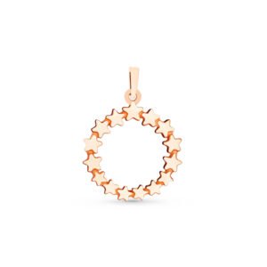 Pingente Life Star IV em Prata 925 com Banho de Ouro Rosé 18k