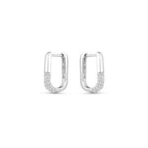 Brinco Argola Life Colors em Prata 925 com Pedras Incolores