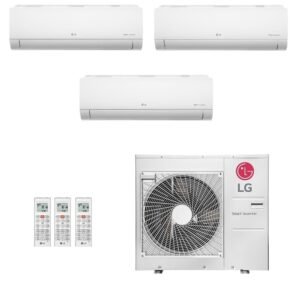 Ar-Condicionado Multi Split Inverter LG 30.000 (1x Evap HW 9.000 + 1x Evap HW 12.000 + 1x Evap HW 24.000) Quente/Frio 220V