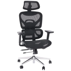 Cadeira De Escritório Comfy Aryan Tela Mesh Preta, Braço 4d E Assento Deslizante - Relax