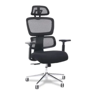 Cadeira De Escritório Comfy Nexus Tela Mesh Preta, Braço 3d E Relax Avançado