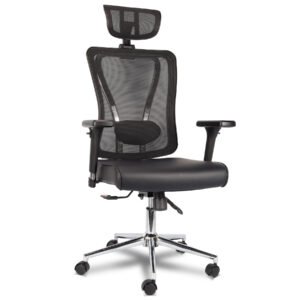 Cadeira De Escritório Comfy Nobby Tela Mesh Preta, Braço 3d E Relax Avançado
