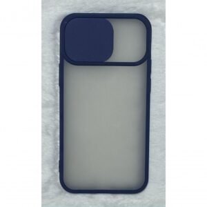 Capinha Silicone Protege Câmera Compativel Iphone 12 Mini 5.4 Translucida Cor Azul Marinho
