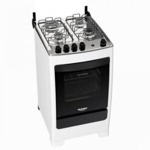 Fogão A Gás De Piso 4 Bocas Dako Supreme Mesa De Inox Branco Bivolt