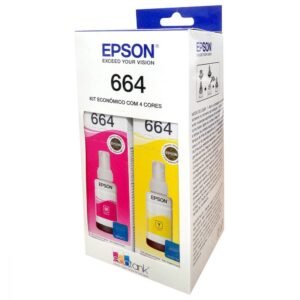 Kit Econômico 4 Cores De Tinta Epson T664 664 4x70ml