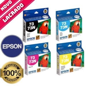 Kit Epson 4 Cartuchos To73 Preto E To73 P/ T23 T24 Tx105 Originais