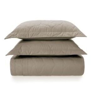 Colcha Queen com 2 Porta-travesseiros 200 Fios Tom Grão