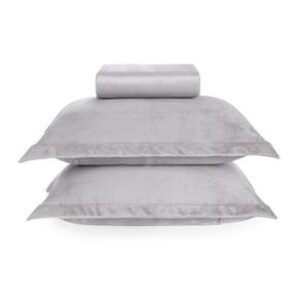 Lençol de Microfibra Solteiro com Fronha Zart Cinza