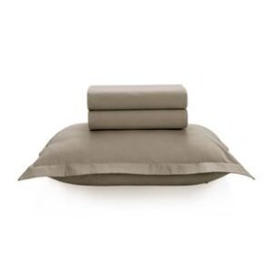 Jogo de Cama Solteiro 100% Algodão 200 Fios Tom Grão