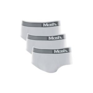Kit 3 Cuecas Slip Microfibra sem Costura Branco P
