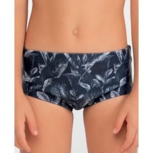 Sungão Estampado Folhagens Infantil Azul Marinho M