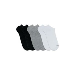Kit 6 Pares Meia Esportiva Invisível Cinza Mescla Claro 39-44