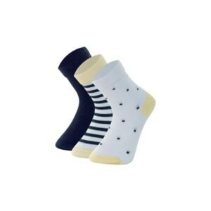 Kit 3 Pares Meia Cano Médio Infantil Azul Escuro 28-33