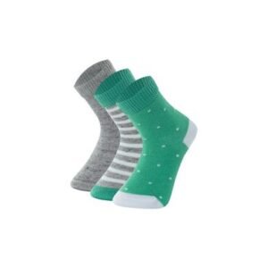 Kit 3 Pares Meia Cano Médio Infantil Cinza Mescla Claro RN
