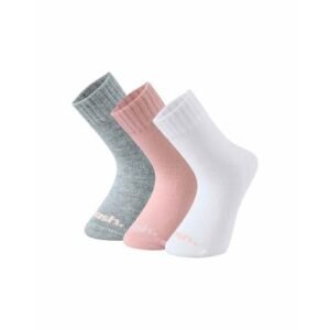 Kit 3 Pares Meia Cano Médio Infantil Rosa 16-21