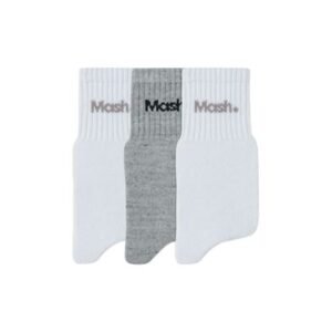 Kit 3 Pares Meia Esportiva Cano Curto Cinza Mescla Claro 39-43