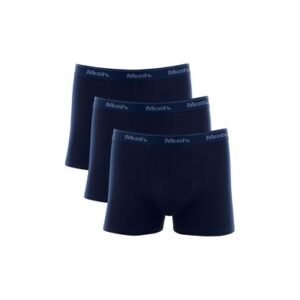 Kit 3 Cuecas Boxer Cotton Azul Marinho P
