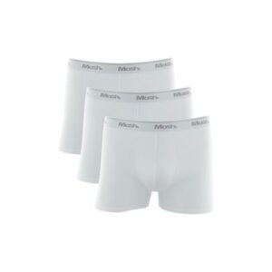 Kit 3 Cuecas Boxer Cotton Branco P