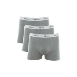 Kit 3 Cuecas Boxer Cotton Cinza Mescla Claro G