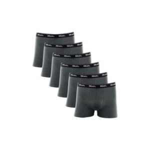 Kit 6 Cuecas Boxer Cotton Cinza Mescla Escuro P