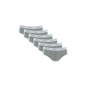 Kit 6 Cuecas Slip Algodão Cinza Mescla Claro G
