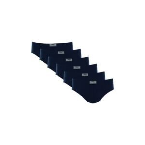 Kit 6 Cuecas Slip Algodão Plus Size Azul Marinho XXGG
