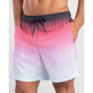 Short Praia Estampado Degradê Rosa M