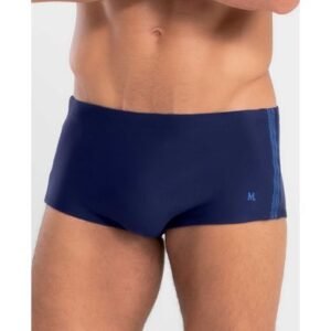 Sungão Liso com Fita Lateral Plus Size Azul Marinho XXGG