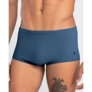 Sungão Liso Textura Plus Size Azul Jeans Escuro XGG