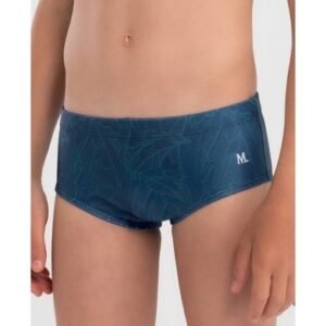 Sungão Estampado Folhagem Infantil Azul Marinho M