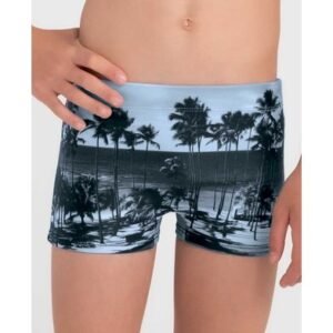 Sunga Boxer Estampada Paisagem Infantil Preto M