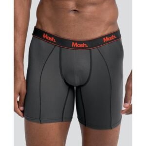 Cueca Boxer Longa Microfibra Active Cinza Chumbo GG