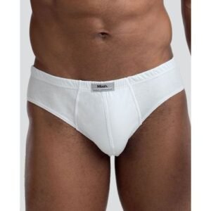 Cueca Slip Algodão Plus Size Branco XGG
