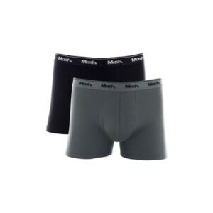 Kit 2 Cuecas Boxer Cotton Cinza Chumbo M