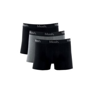 Kit 3 Cuecas Boxer Cotton Preto 04 G