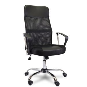 Cadeira De Escritório Flexy Leaf Preta, Base Giratória E Sistema Relax
