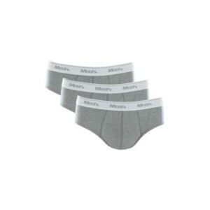 Kit 3 Cuecas Slip Algodão Cinza Mescla Claro GG