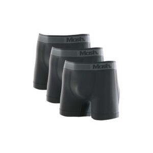 Kit 3 Cuecas Boxer Microfibra sem Costura Cinza Chumbo M