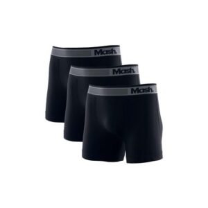 Kit 3 Cuecas Boxer Microfibra sem Costura Preto P